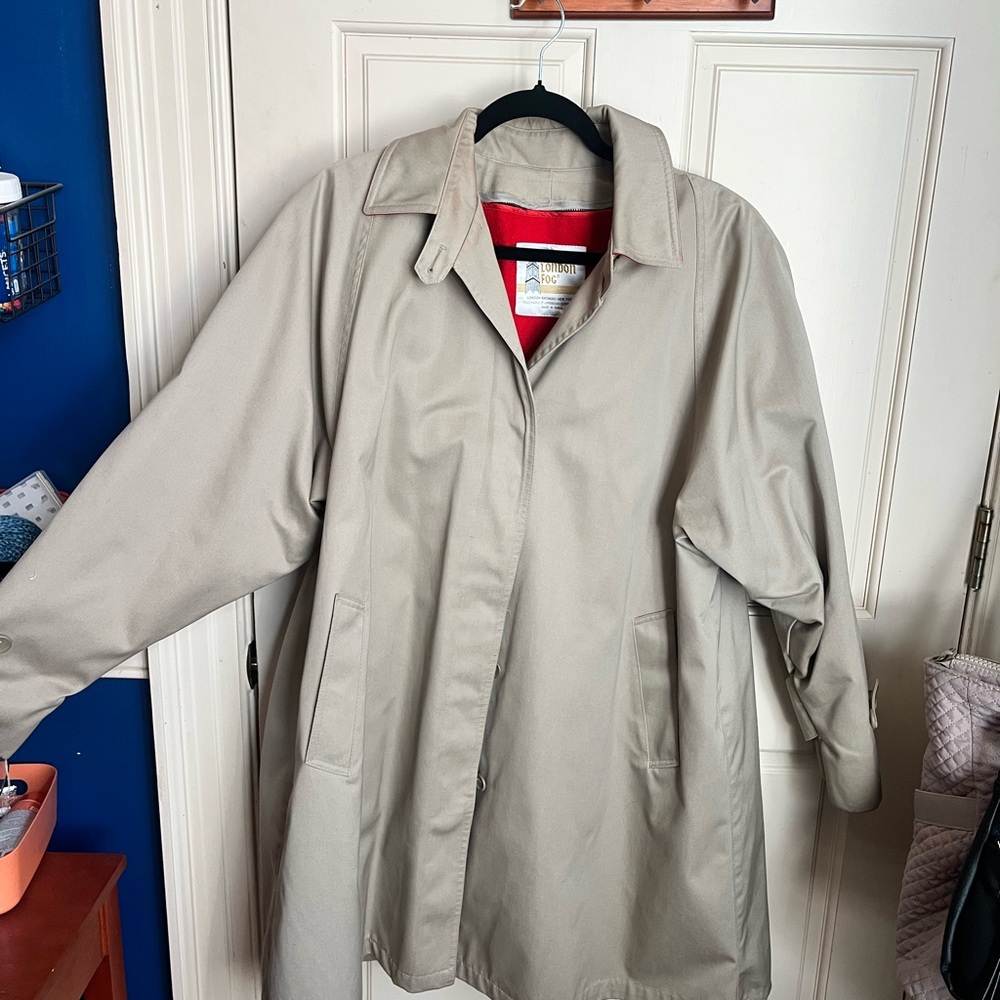 London Fog Light Tan Trench Coat